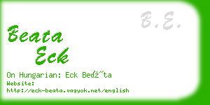 beata eck business card
